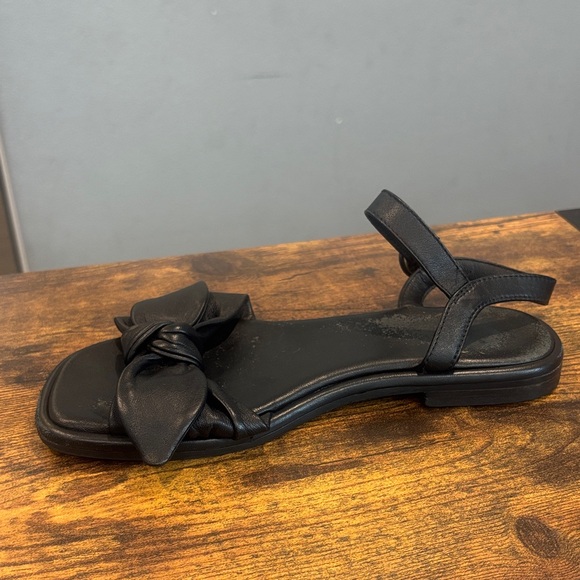 Ted Baker London Black Leather Bow Sandals Size 6 - Picture 8 of 12